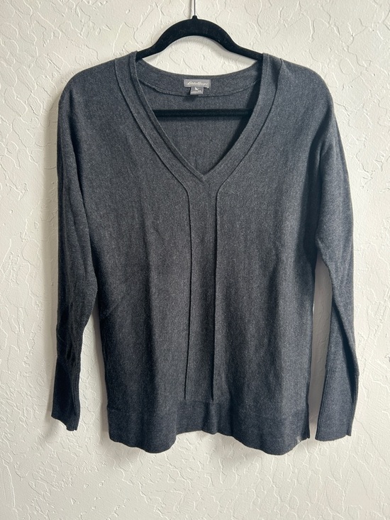 Eddie Bauer Sweaters - Eddie Bauer Charcoal V-Neck Sweater
